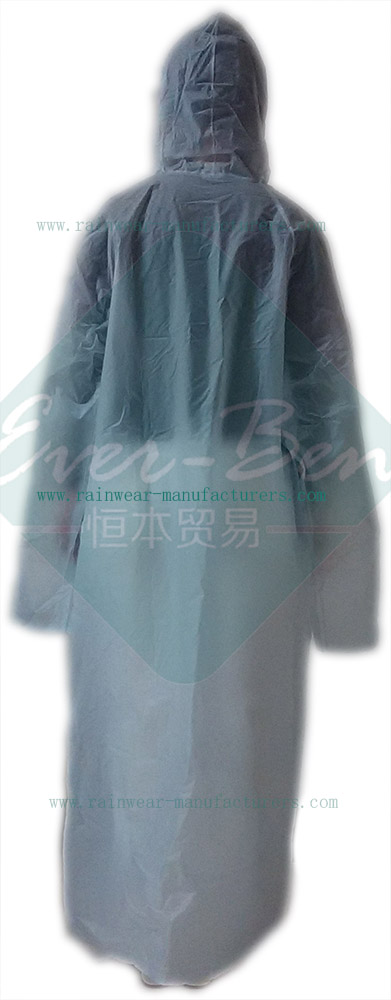 Transparent pvc raincoat with hood-full rain suit
